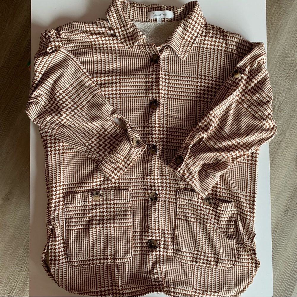 Eden & Olivia Brown Plaid Women's Blazer size M